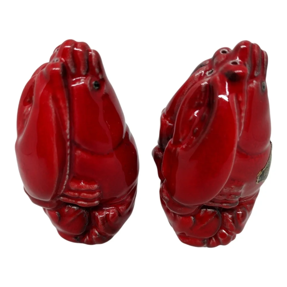 Rare Vintage‎ Brad Keeler Ceramic Lobster Salt and Pepper Shakers